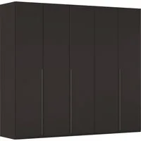 rauch Drehtürenschrank Kleiderschrank Schrank Garderobe Wäscheschrank BESTSELLER MONTCLAR (3 Ausstattungen BASIC/CLASSIC/PREMIUM (SOFT-CLOSE), Breiten 201-400 cm) Front in Glas/Hochglanz/Dekor/Grauspiegel in 5 Breiten MADE IN GERMANY