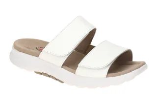 Gabor 86.811.50 ROLLINGSOFT - 2 STRAP Wei?e Damen Pantoletten bequem Keilabsa...