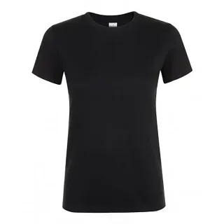 SOLS Womens/Ladies Regent Short Sleeve T-Shirt (Deep Black)