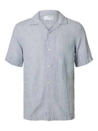 Selected - Leinenhemd - Kylian blau - Gr. - XL