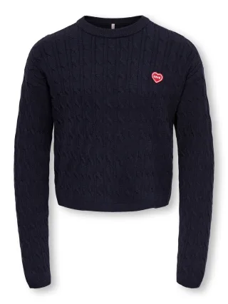 KIDS ONLY - KOGIBI LS CABLE O-NECK VD KNT Night Sky - Gr. - 164