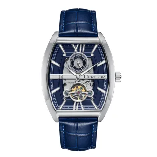 Heritor Automatische Masterson Semi-Skelett Lederarmbanduhr