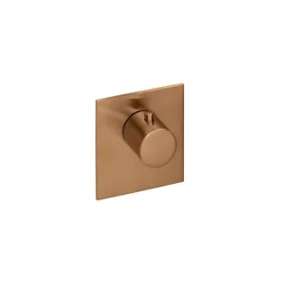 Herzbach Logic XL Fertigmontageset 21.500100.2.39 für Einzel-Thermostat-Modul, 110x100mm, Copper Steel