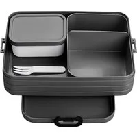 Mepal Lunchbox Lunchbox Take A Break Large, 1500 ml, mit Fächern, für bis zu 8 Brote, Ideal für Mealprep, Nordic Black Design