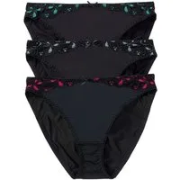 bonprix Slip (Packung, 3-St) mit zweifarbigem Stickereieinsatz, mit zarter Spitze, 3er Pack