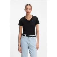HUGO Blue T-Shirt Classic V mit Logo, V-Ausschnitt