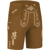 Steigenhöfer Manufaktur Jogginghose "MORITZ" kurze Jogginghose im Lederhosen Look Herren Tracht für Oktoberfest Wiesn und weitere Feierlichkeiten