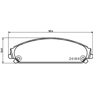 Hella Bremsbel?ge vorne Chrysler Dodge Lancia 8DB355011-891