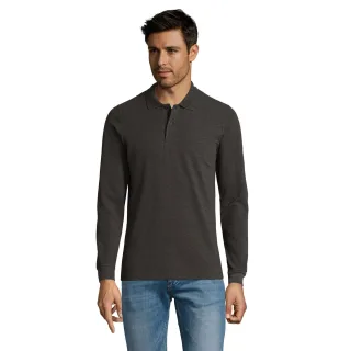 SOLS - "Perfect" Poloshirt für Herren Langärmlig (Dunkelgraue Melange)