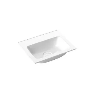 Emco Asis Mineralguss-Gäste-Waschtisch 957711440 weiß, Ø 400 mm, ohne Überlauf, ohne Hahnloch