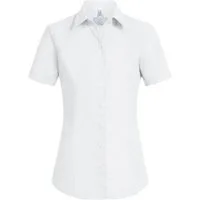 GREIFF Kurzarmbluse Greiff Corporate Bluse Damen BASIC Regular-Fit Weiß