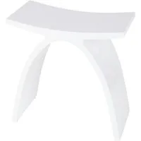 KZOAO Duschhocker Design Spa Badhocker aus Mineralguss Modell "Florenz", belastbar bis 150 kg