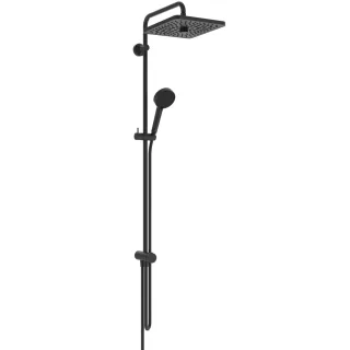 Ideal Standard Duschsystem Ceratwist T25+ ohne Armatur 2-fach-Handbrause und eckige Kopfbrause Silk  BE237XG