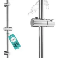 Laakfeld Duschstange Edelstahl Duschstange rostfrei - Brausestange variable Bohrlöcher, Dusch Stange & top Slider (einfach, flexibel, stabil)