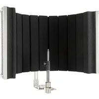 Pronomic Mikrofon-Halterung MP-60 Micscreen - Mikrofon Schirm ideal für Studio oder Podcast, (bis 0 Zoll, verhindert unerwünschte Schallreflektionen & Echos, höhenverstellbar)