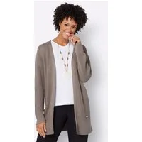 Witt Strickjacke Strickjacke Langarm Rippoptik in Grobstrick-Optik, offene Form