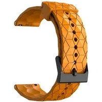 Wigento Smartwatch-Armband Für Samsung Galaxy Watch 7 44 40mm / FE Silikon Design Armband Orange