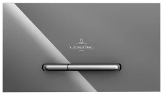 Villeroy & Boch WC-Betätigungsplatte ViConnect 260x66x150mm 2-Sp. Glass Glossy Grey 922160RA