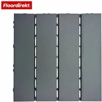 Floordirekt Terrassendielen Klickfliesen Elyse 30x30 cm Grau wetterfester Bodenbelag Polypropylen, (11-St., Witterungsbeständig, formstabil, UV-resistent, umweltfreundlich), Klicksystem für einfache, werkzeuglose Verlegung