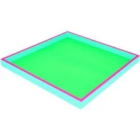 Giftcompany Dekotablett Neo Tablett quadratisch neon grün/neon pink/türkis 32cm
