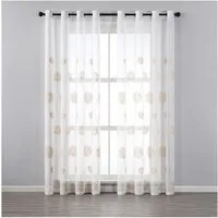 Qelus Vorhang 2er Set Sheer Voile Vorhänge Transparent Gardinen mit Ösen (2 St), für Wohnzimmer Schlafzimmer
