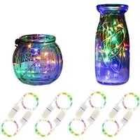 ZMH LED-Lichterkette 8 Set 2M 20Led Kupferdraht mit Batterie Lichtkette, 8-flammig, LED-Lichterkette