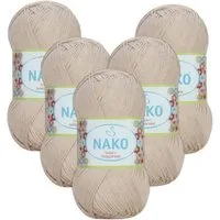 NAKO 5 x NAKO Solare Amigurumi Häkelwolle, 300 m, Strickgarn,Häkelgarn