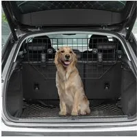 furnicato Hundegitter Hundeschutzgitter Metall 90–120 cm Schwarz (1 St)