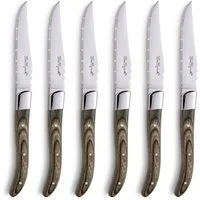 Lou Laguiole Steakmesser LOUIS (6 Stück), spülmaschinenfest, optimale Schärfe