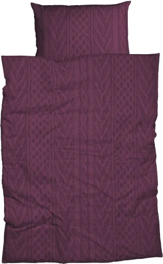 CASATEX Bettwäsche "Eger" 2 Stk. kuschelig und flauschig, optisch wie ein grob gestrickter Pullover
