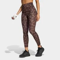 adidas Performance Trainingstights OPTIME ESSENTIALS WORKOUT LEOPARD 7/8 LEGGINGS in 7/8-Länge, für Erwachsene, mit climacool®