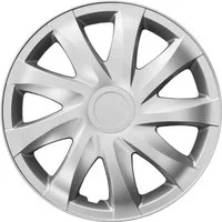 NRM Radkappe DRACO 15 Zoll in Silber, 15 in Zoll, (4-St) Radzierblenden für Stahlfelgen Radkappen Satz 4er Set 15"