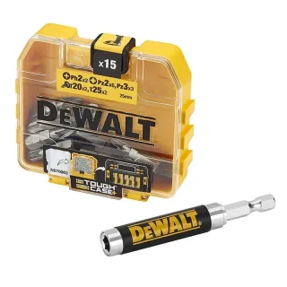 DT71511 for DEWALT Screwdriver Bit Set 16 Piece Magnetic Holder Telescopic Guide PH2 PZ2 PZ3 T20 T25 Impact Driver Bits