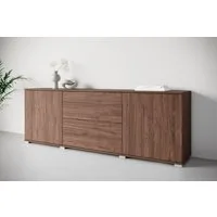 OTTO home Lowboard Kenia (1 St), 2 Türen, 2 Schubladen, Breite 180 cm, höhenverstellbare Einlegeböden