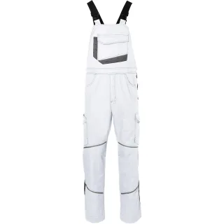 KÜBLER ICONIQ cotton Latzhose weiß/anthrazit 46 - 3140 1301-1097-46