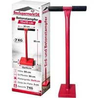 BauSupermarkt24 Plattenheber Erd- und Betonstampfer 15x15 cm Erdstampfer 85 cm Bodenverdichter, -]