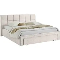 meise.möbel Polsterbett Canyon, Breite 180cm, erhältlich in grau oder beige, inkl. Schubkasten im Fußteil - ideal als Hundebett nutzbar