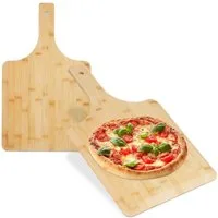 relaxdays Pizzaschieber Bambus 2er Set