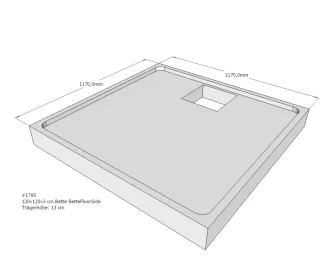 Neuesbad Wannenträger für Bette Floor Side 1200x1200 SD21069