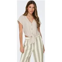 ONLY Kurzarmbluse ONLSIESTA SS KNOT LIN BL SHIRT PNT NOOS Viskosemischung, regular fit