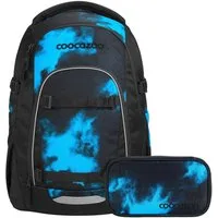 coocazoo Schulranzen Schulrucksack-Set MATE Mystic Clouds 2-teilig (2-teilig), ergonomisch, Körpergröße: 135 - 180 cm, Easy-Grow-System