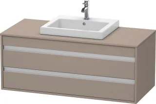 Duravit Ketho Konsolenwaschtischunterbau wandhängend Basalt Matt 1200x550x496 mm - KT675604343 KT675604343