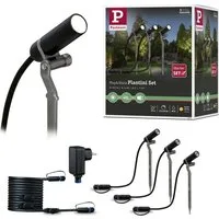 Paulmann LED Gartenstrahler Plug & Shine, Plug & Shine, LED fest integriert, Warmweiß, LED-Modul, 3000K 24V Anthrazit