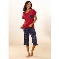 Vivance Dreams by Lascana Capri-Pyjama (Set, 2 tlg) mit niedlichem Herzen-Sterne-Druck