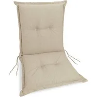 sunnypillow Stuhlkissen 1 Stück Gartenstuhlauflage Niedriglehner 100 x 50 x 9 cm, UV-Lichtecht Stuhlauflage Stuhlkissen, Cremefarben