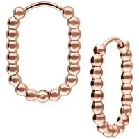 Wildcat Paar Ohrhänger Oval Bubble Hoops - Roségold, Chirurgenstahl 316L - wasserfest, langlebig, hautverträglich