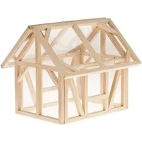 matches21 HOME & HOBBY Mini-Gewächshaus Holz Bausatz 12 J. Holzbaukasten