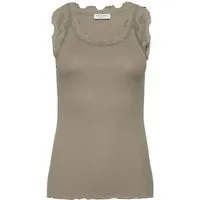 rosemunde Spitzentop Babette Silk Top mit Seide Vintage-Spitzenbesatz, mit Rundhalsausschnitt, hoher Seidenanteil