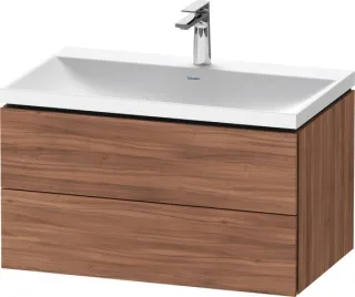 Duravit L-Cube c-shaped Set wandhängend Nussbaum Matt 800x480x480 mm - LC6951O79790000 LC6951O79790000