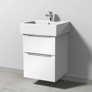 Sanipa 3way Waschtischunterbau zu Duravit Vero Air Waschtisch mit 2 Auszügen, Weiß-Glanz UF43178